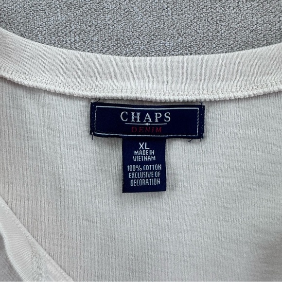 Chaps Denim Cream Ruffle Top. XL. NWOT. - Picture 7 of 8